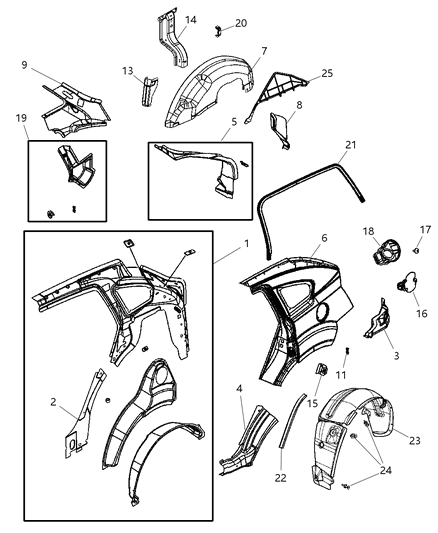 Damper Plastic Diagram for 5115186AB