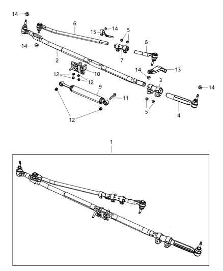 2003 Dodge Sprinter 3500 Rod And Link Steering Diagram for 52122362AG