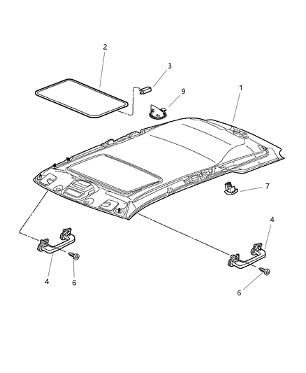 2021 Jeep Grand Cherokee Handle Grab Diagram for 5FS60TL2
