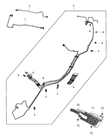 Bundle Fuel Line Diagram for 68225098AE