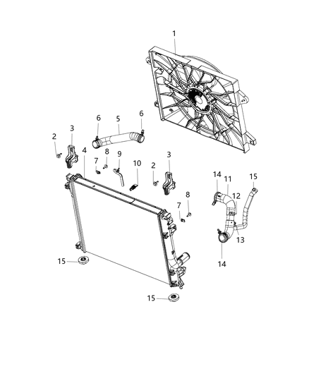 Hose Radiator Inlet Diagram for 5181878AD