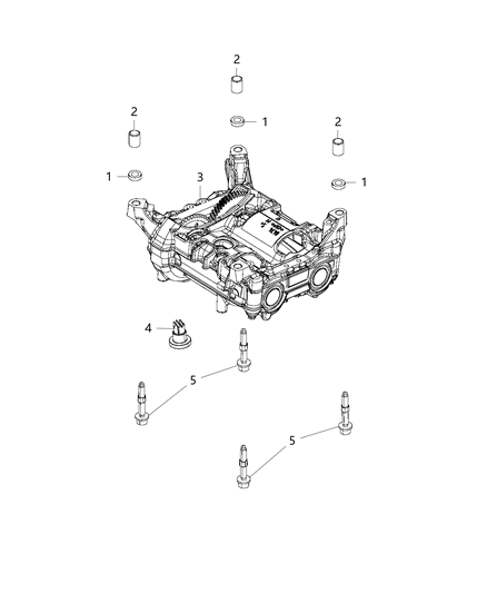 Module Balance Shaft Diagram for 68257008AA