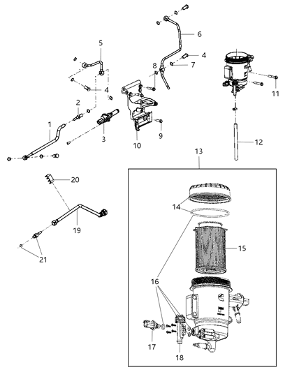1985 Jeep Cherokee Bolt Hexagon Flange Head M8X1.25X40 Long Timing Case Cover Diagram for 4638665