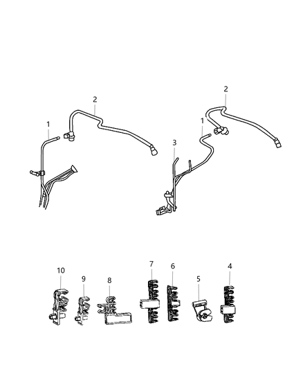 2010 Chrysler PT Cruiser Tube Fuel Vapor Diagram for 5085025AB