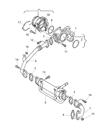 1985 Dodge D350 Clip Throttle Body Diagram for 68041372AA