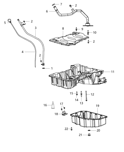2008 Jeep Compass Plug Oil Drain [M14 X 1.50 X 21.50] Diagram for 6506214AA