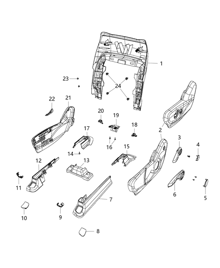 Shield Seat Outboard Diagram for 5RT07DX9AC
