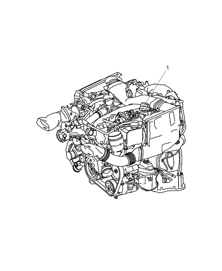 2017 Ram ProMaster 3500 Engine Complete Diagram for 68006004AA