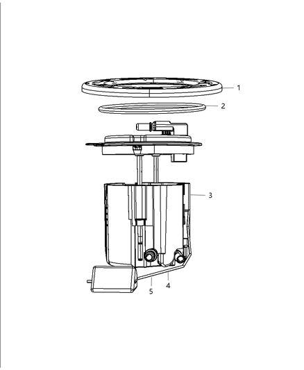 2024 Jeep Grand Wagoneer L Module Kit Fuel Pump/Level Unit, Includes Pump & O-Ring Diagram for 68003339AB