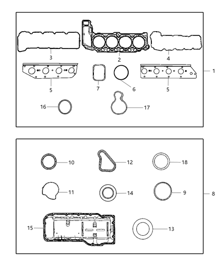 Gasket Exhaust Manifold Diagram for 53032832AG