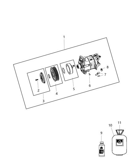 1985 Dodge Ram 50 Compressor A/C Diagram for 68382275AB