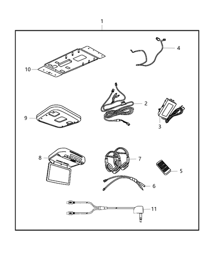 Headphones Wireless Diagram for 5107082AD
