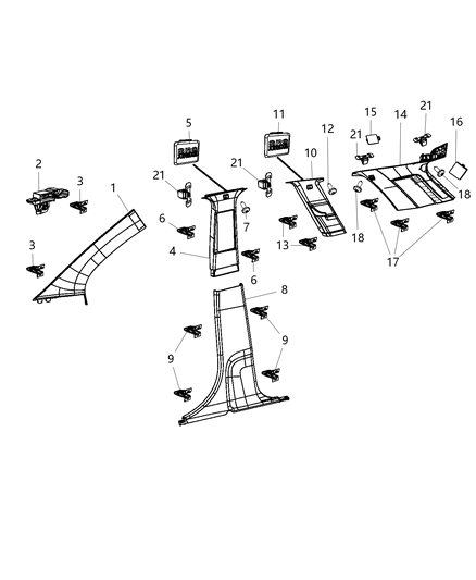 Stud Double Ended For Item 4 Diagram for 68045458AA