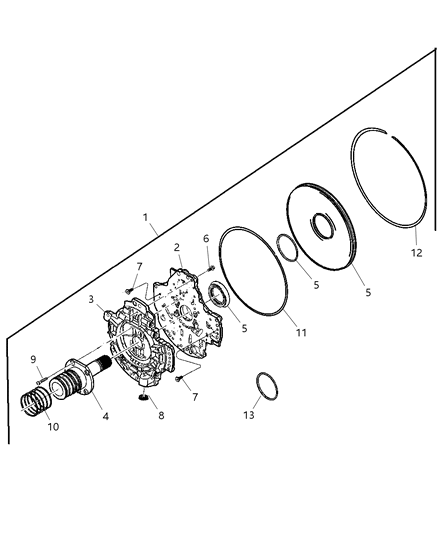 2010 Chrysler PT Cruiser Screw Button Head Diagram for 6504661