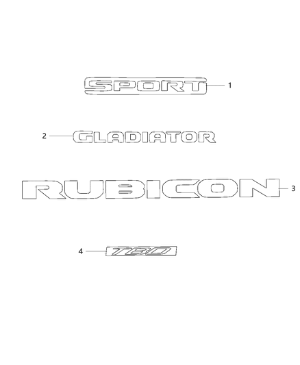 Decal Diagram for 68495790AA