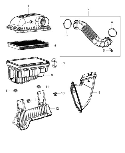 2009 Jeep Liberty Clamp Hose Diagram for 53034205AB