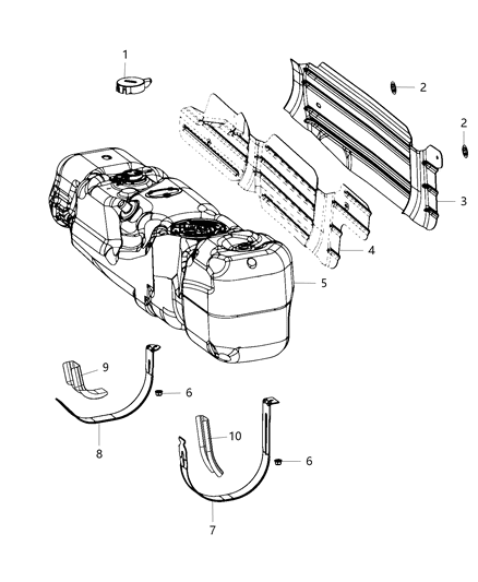 Tank Fuel Diagram for 68149857AB