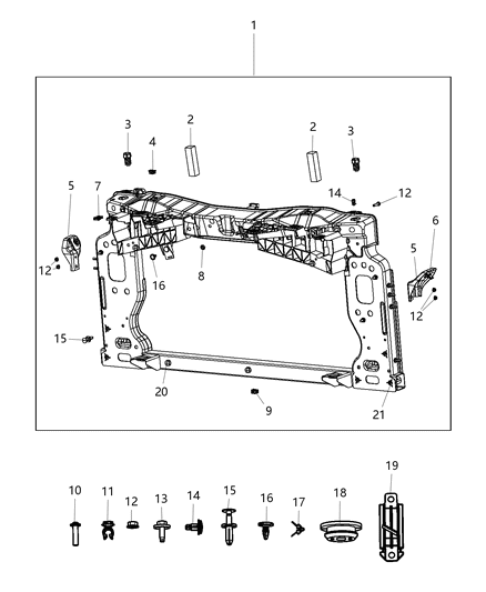 Nut Plastic Diagram for 68190356AA