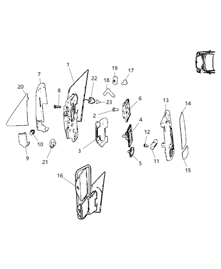 Cover Mirror Diagram for 68009999AA