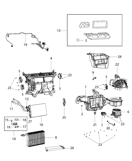 Module A/C And Heater Diagram for 68334969AA