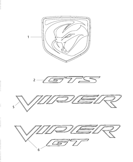 Decal Ta Track Badge Diagram for 5SR42KL4AA