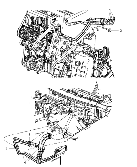 Hose And Tube Heater Supply And Return Diagram for 4677601AC