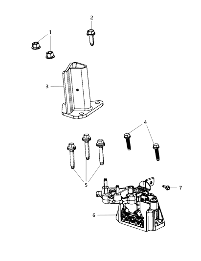 2009 Dodge Durango Isolator Transmission Mount Diagram for 68237966AD