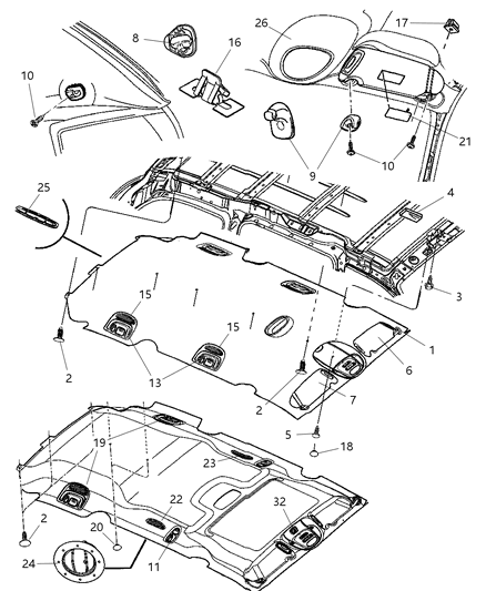 Bezel Heater And A/C Control Rear Diagram for SU73BD1AA