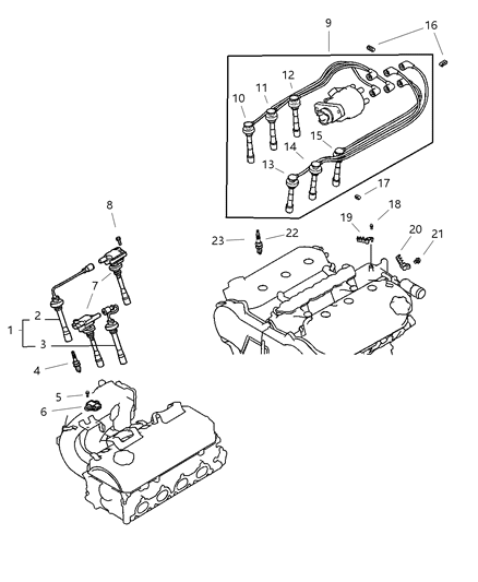 Cable Ignition Diagram for MD361062