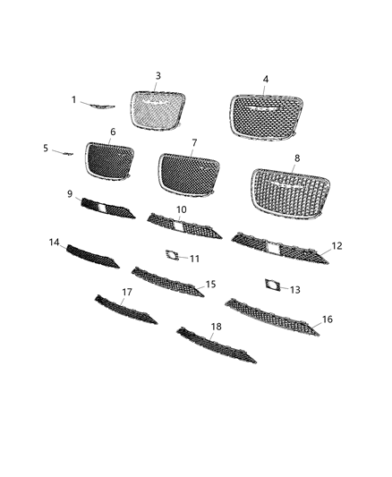 Bezel Adaptive Cruise Control Diagram for 68214484AC