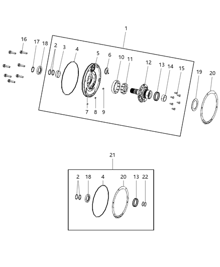 Seal Reaction Shaft Diagram for 52854025AA