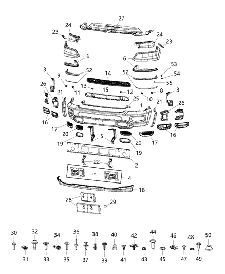 Nut M8.0 X 1.25 X 25.37L X 17.27W Diagram for 6512181AA