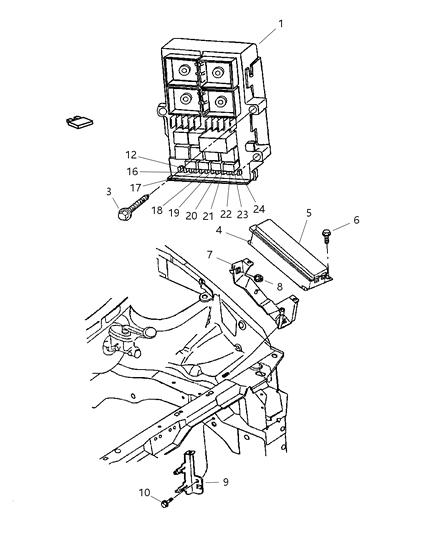 Fuse Cartridge 50 Amp Diagram for 6102078AA