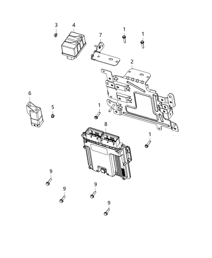 Bracket Glow Plug Diagram for 68297600AA