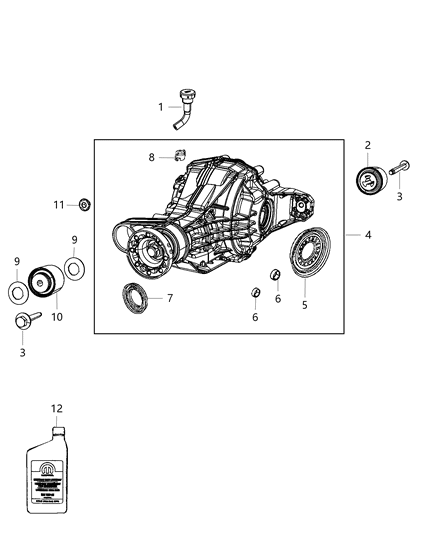 2006 Dodge Caravan Differential Rear Axle Diagram for 68149920AC
