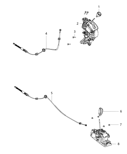 1993 Jeep Cherokee Shifter Transmission Diagram for 1RV41DX9AD