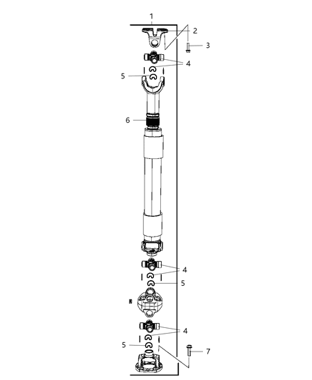 Universal Joint Kit Diagram for 68036714AA