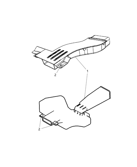 1984 Dodge D350 Duct Fresh Air Diagram for 4891630AD