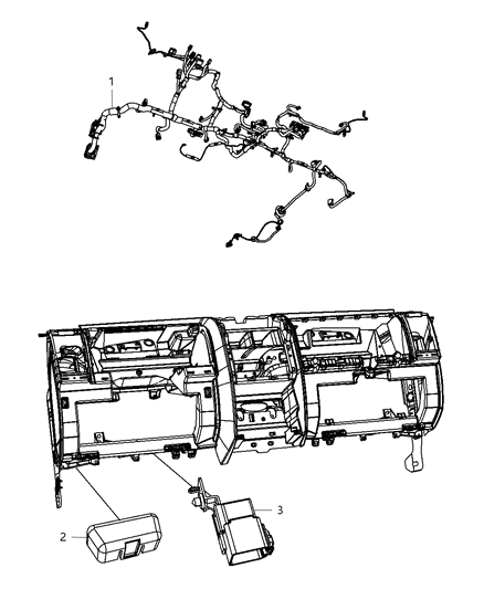 2016 Ram 2500 Wiring Instrument Panel Diagram for 68056840AC