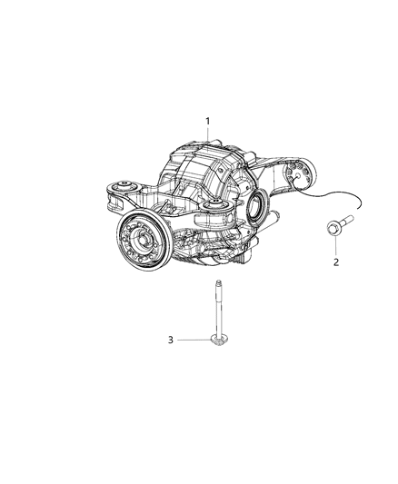 Differential Rear Axle Diagram for 68269917AE