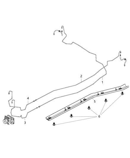 Shield Brake Line Diagram for 68247045AA
