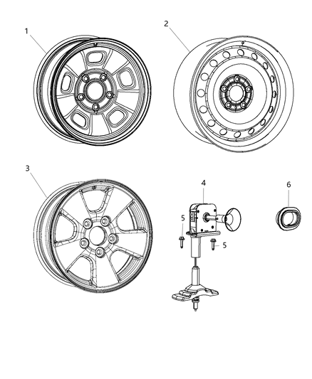 Wheel Spare Diagram for 4755161AB