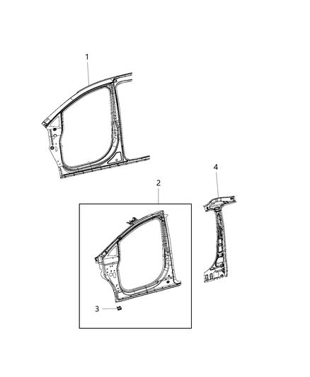 2017 Chrysler Pacifica Bracket Fender Mounting Diagram for 68234302AC