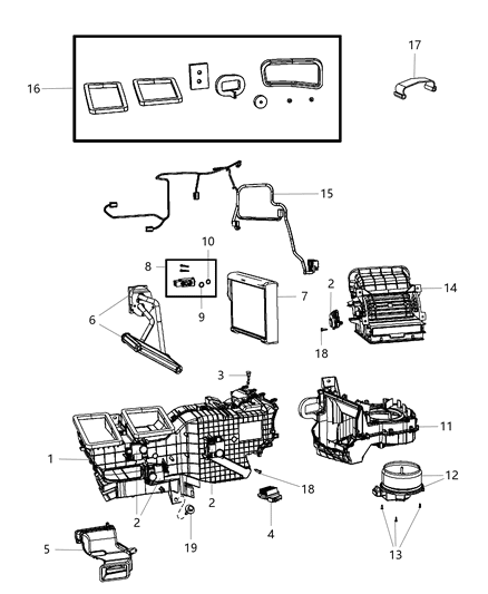 2010 Jeep Liberty Actuator A/C And Heater Diagram for 68048902AA