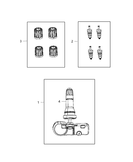 Sensor Tire Pressure Diagram for 68105280AD