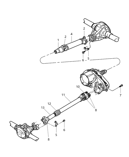 1993 Jeep Grand Wagoneer Universal Joint Kit Diagram for GR137757