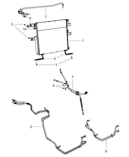 2011 Jeep Liberty Tube And Hose Oil Cooler Diagram for 55056951AB