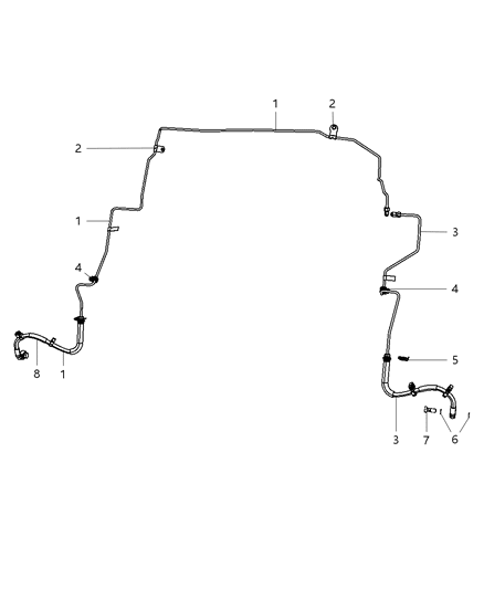1987 Dodge Aries Tube And Hose Assembly Brake Right Front Diagram for 52109852AE