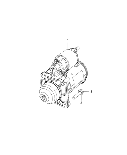 Starter Engine Diagram for 68439543AA