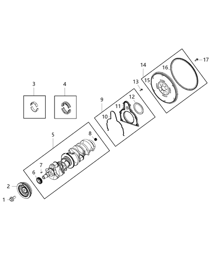 2013 Dodge Viper Bolt Hexagon Head Locking M10X1.00X30.00 Diagram for 6508879AA